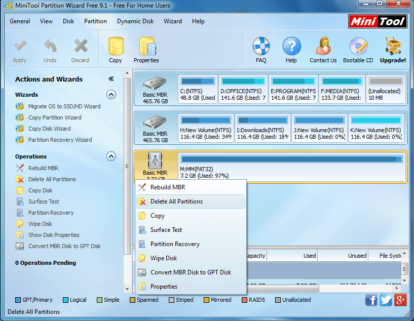 شرح برنامج MiniTool Partition Wizard لتقسيم الفلاشة 2023 5