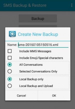 برنامج SMS Backup & Restore 1
