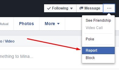 إغلاق أي حساب فيس بوك يستخدم اسمك