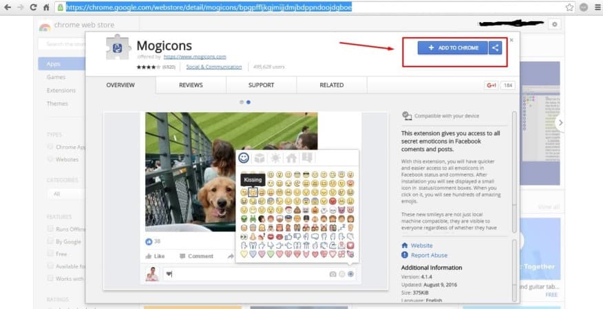 رموز الفيس بوك Facebook Emoticons لمتصفح جوجل كروم 