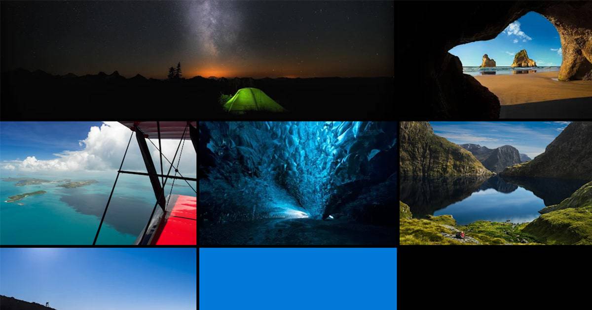 خلفيات ويندوز 10 الرسمية المعروفة باسم Hero desktop wallpaper