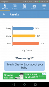 تعرف على سبب بكاء طفلك مع Chatterbaby