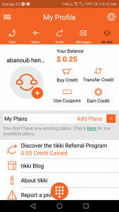 لتطبيق tikki Cheap International Calling للمكالمات المجانية