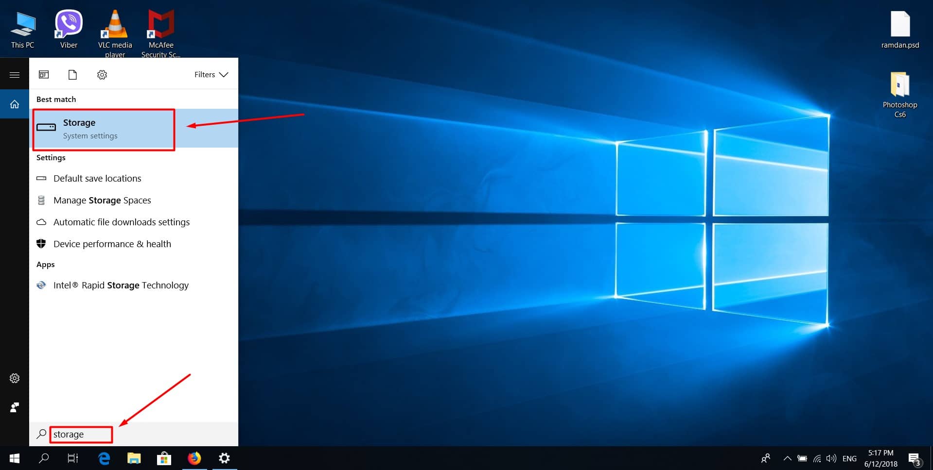 ميزة Storage Sense