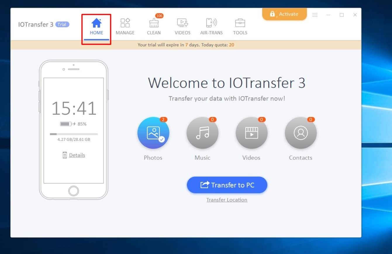 برنامج IOTransfer 3 لتبادل الملفات بين الآيفون و الكمبيوتر