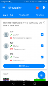 تقييم تطبيق Showcaller