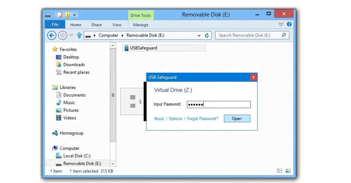 شرح برنامج USB Safeguard لوضع كلمة مرور علي الفلاش ميموري