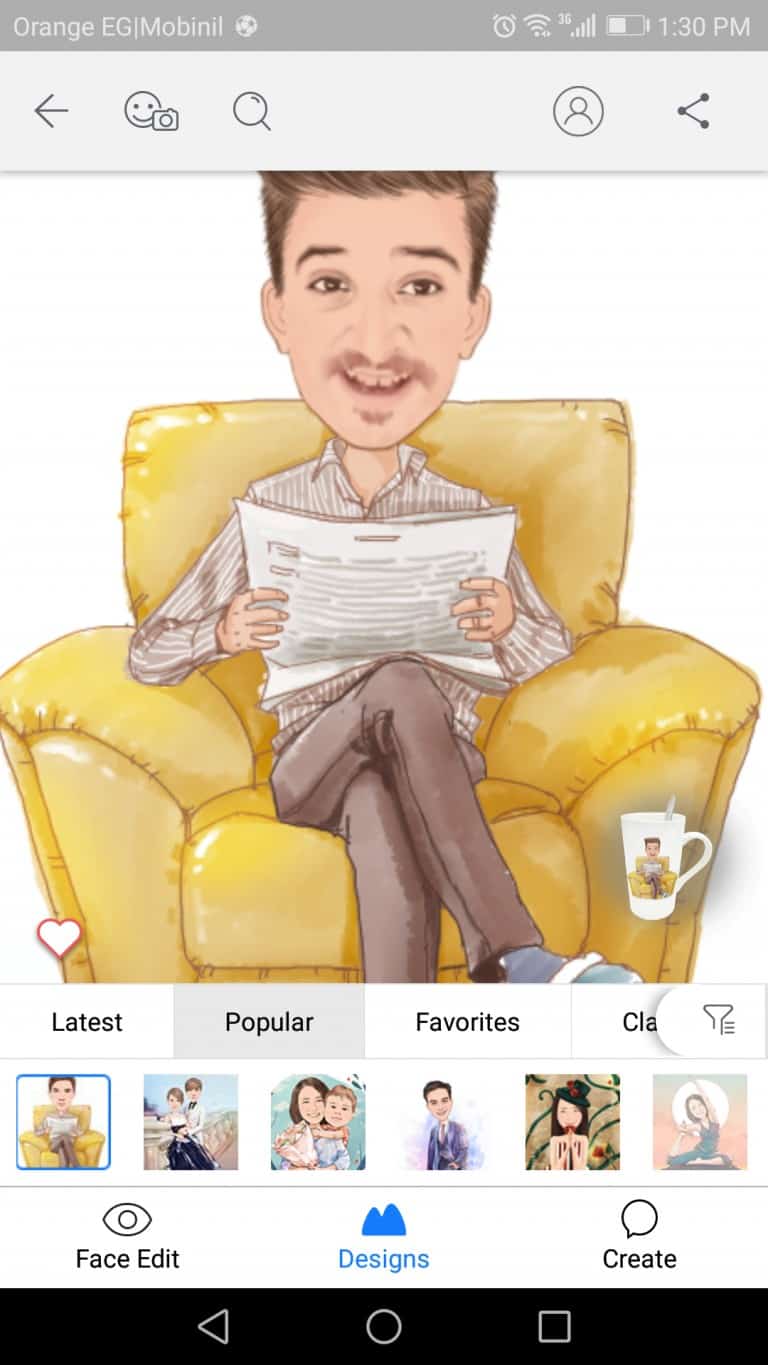 تطبيق MomentCam Cartoons & Stickers لتحويل الصور إلي كرتون للاندرويد