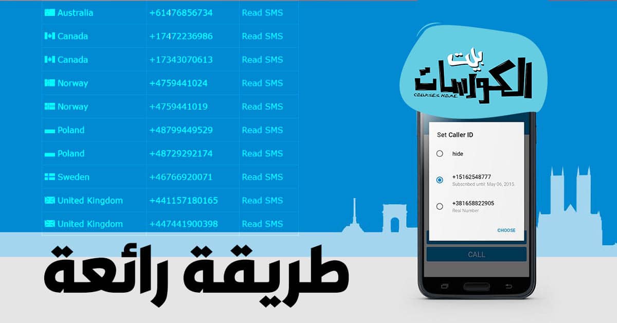 الحصول على رقم هاتف مجاني