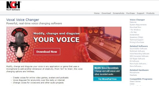 برنامج Voxal Voice Changer