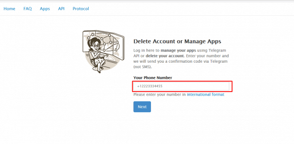 مسح تيليجرام