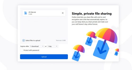 مشاركة الملفات مع فاير فوكس