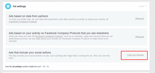 عدم اظهار اعجابات المنشورات على الفيس بوك