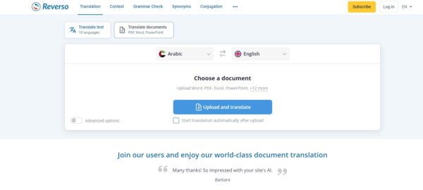 ترجمة PDF بدون برامج