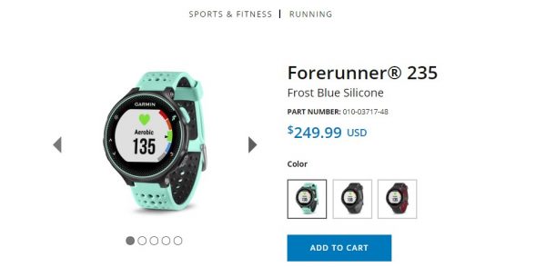 ساعة Garmin Forerunner 235