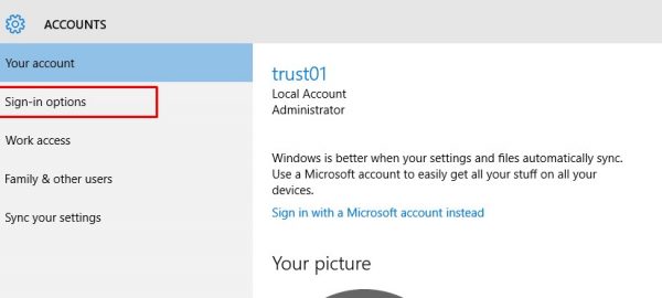 طريقة وضع password علي ويندوز 10