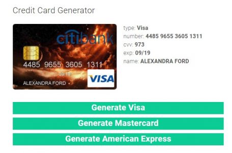 موقع Credit Card Generator