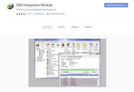 إضافة انترنت داونلود مانجر الجديدة