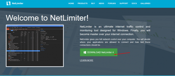 برنامج NetLimiter للتحكم في سرعة النت