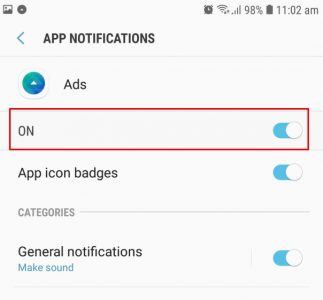 طريقة تعطيل التنبيهات لهواتف سامسونج