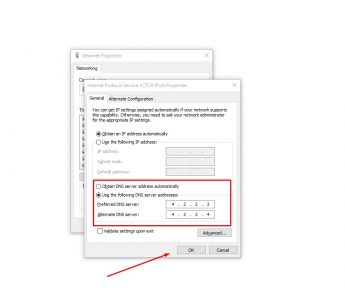 تغيير سيرفرات DNS
