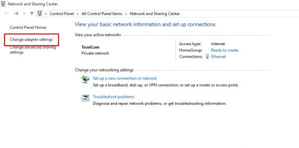 كيفية تغيير عنوان ال IP في Windows10 