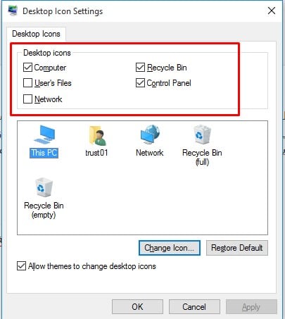 طريقة إضافة أيقونات سطح المكتب في ويندوز 10 بخطوات سريعة بالصور