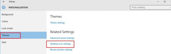 طريقة إظهار أيقونات سطح المكتب بويندوز 10
