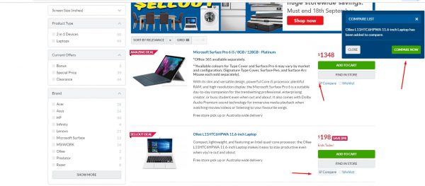 مقارنة بين الحواسيب المحمولة