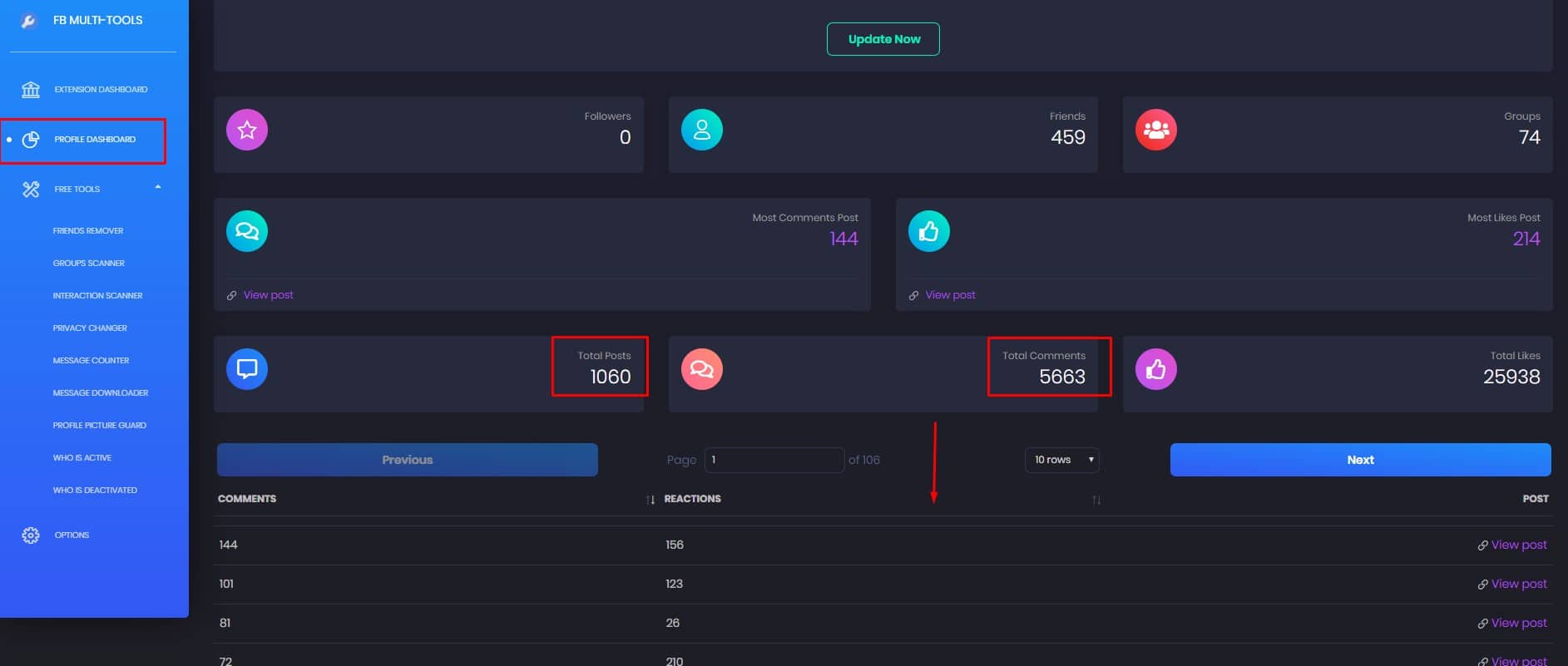 شرح إضافة Multiple Tools for Facebook للتحكم في جميع أدوات الفيس بوك