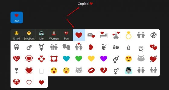 ايموجي اسود للنسخ