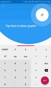 شرح كيفية استخدام تطبيق Graphing Calculator
