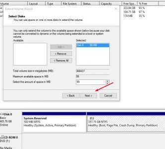 طريقة زيادة مساحة القرص C بدون فورمات