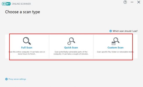 فحص الفيروسات اون لاين