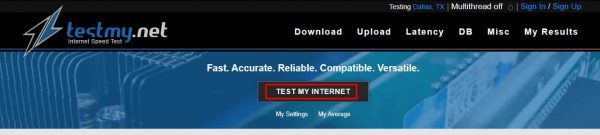 قياس سرعة النت بدقة
