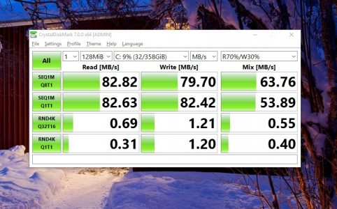 قياس سرعة ssd