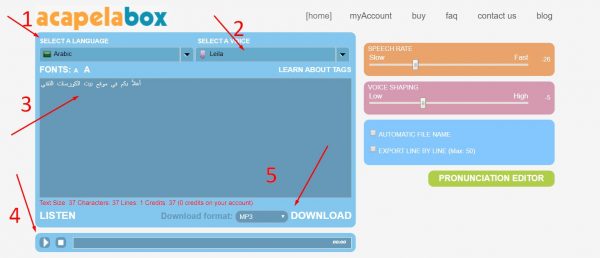 تحويل الكتابة الى صوت امراة