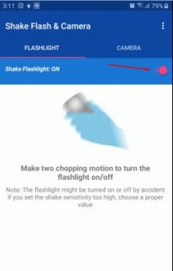 طريقة تشغيل فلاش الهاتف عن طريق هز الهاتف
