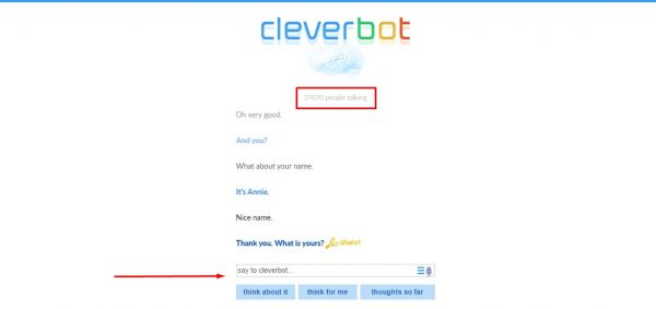 التحدث مع روبوت