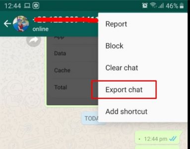 طريقة ارسال محادثات الواتساب على الايميل