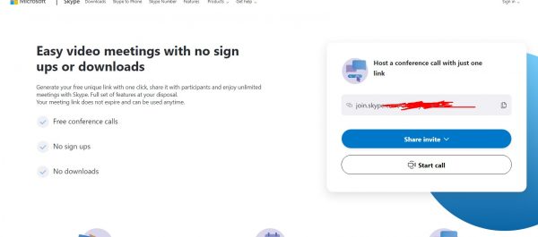 شرح خدمة Skype Meet