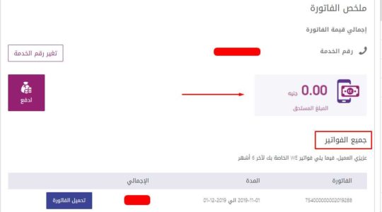 معرفة استهلاك النت الارضى we