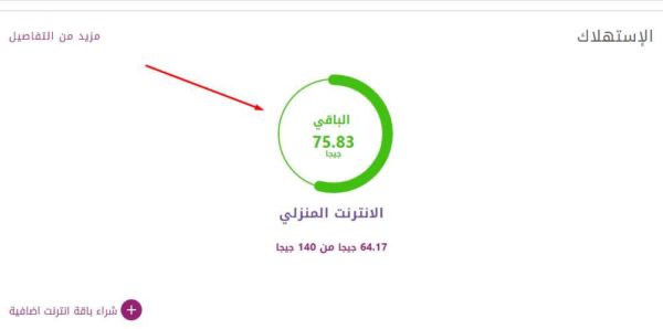 معرفة استهلاك النت we adsl