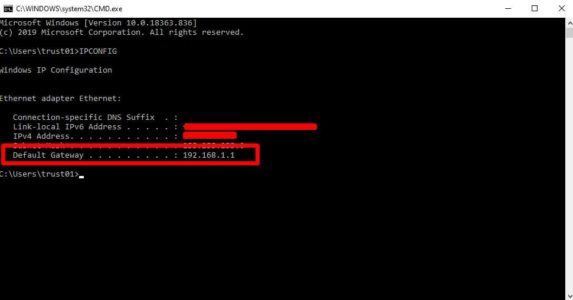 طريقة معرفة IP الراوتر على الكمبيوتر