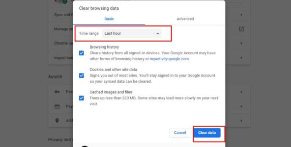مسح الكلمات التي بحثت عنها على الإنترنت