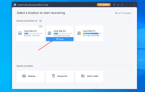 استرجاع الصور باستخدام برنامج EaseUS 