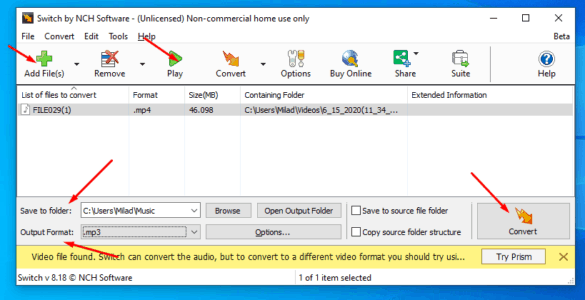 أسهل برنامج لتحويل الفيديو إلى mp3