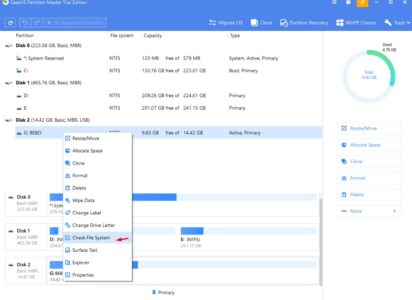 شرح برنامج EaseUS Partition Master