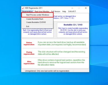 شرح كيفية استخدام و تحميل برنامج HDD Regenerator