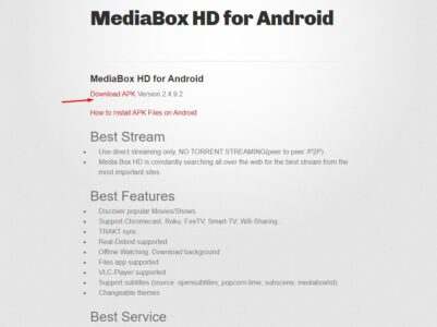 تحميل برنامج MediaBox HD للاندرويد